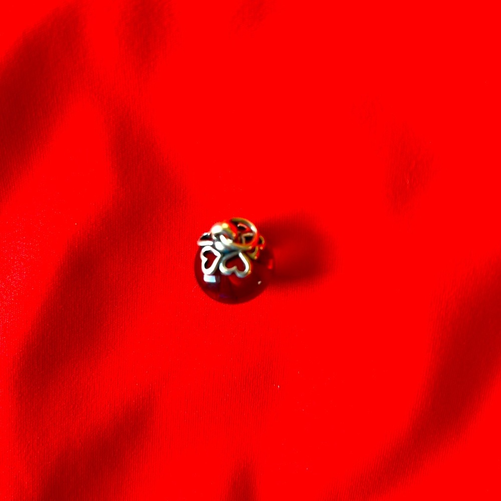 James Avery Retired Red Art Glass Charm